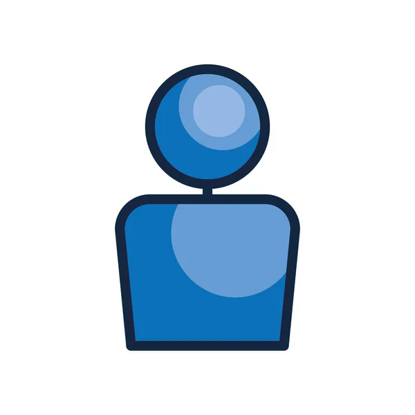 Conceito de interface de usuário, símbolo do usuário, ícone de avatar, estilo de cor de linha — Vetor de Stock