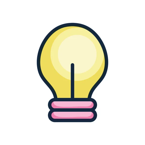 User interface concept, light bulb icon, line color style — Stock Vector