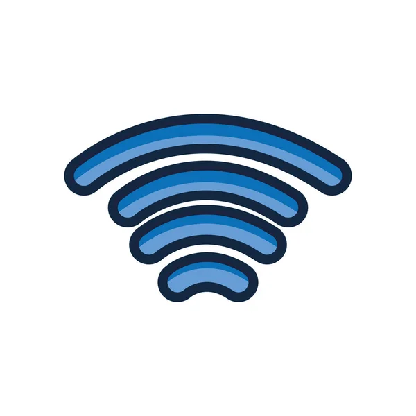 Benutzeroberflächenkonzept, Wifi-Symbol-Symbol, Linienfarbstil — Stockvektor