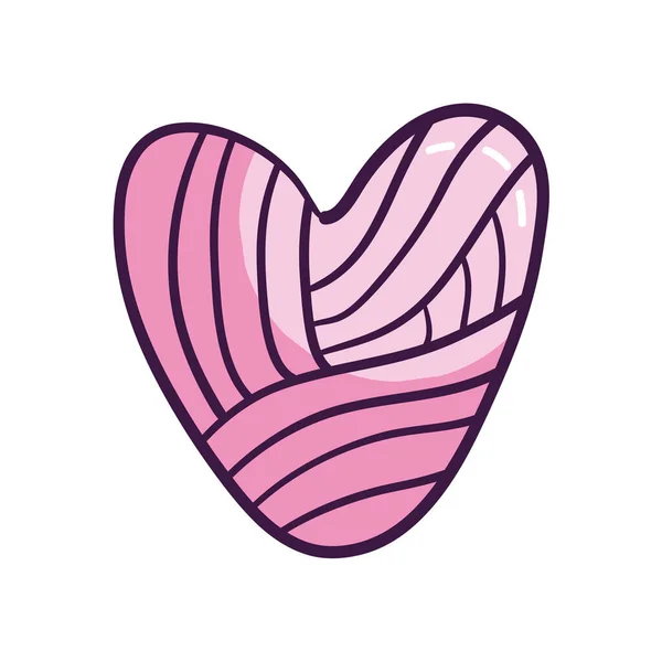 Corazón lleno de líneas icono, estilo de color de línea — Vector de stock