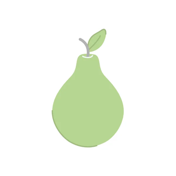 Icono de fruta de pera, estilo plano — Vector de stock