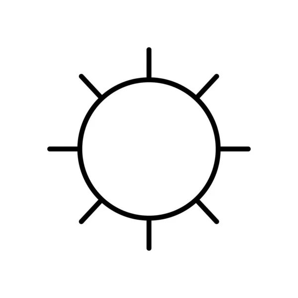 Icône chaude soleil, style ligne — Image vectorielle