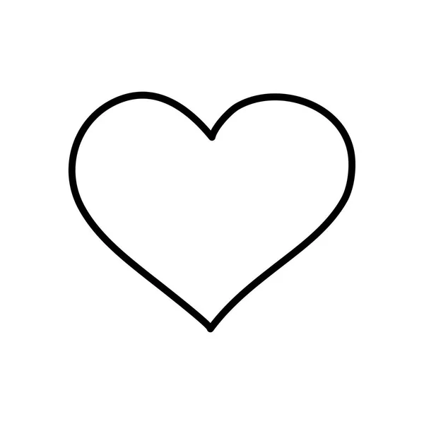 Hjärtsymbol ikon, linje stil — Stock vektor