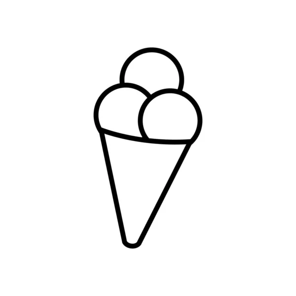 Icono de helado, estilo de línea — Archivo Imágenes Vectoriales