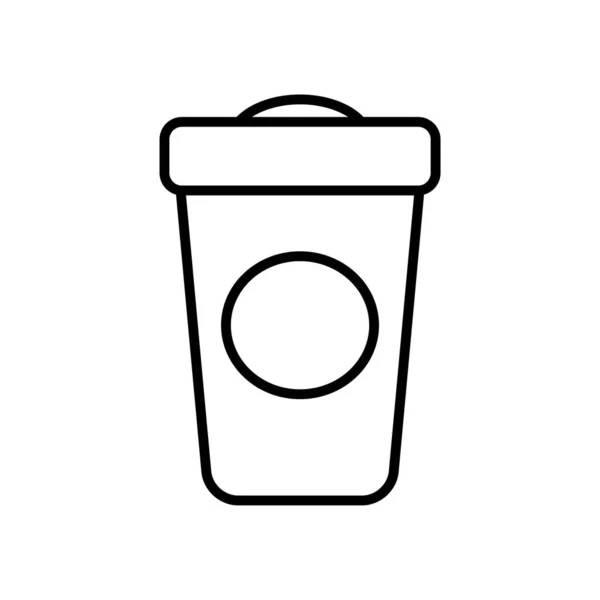 Smoothie cup icoon, lijn stijl — Stockvector