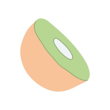 kivi meyve simgesi, düz stil