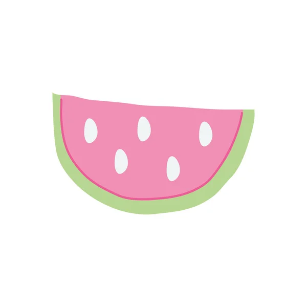 Icono de la fruta de sandía, estilo plano — Vector de stock