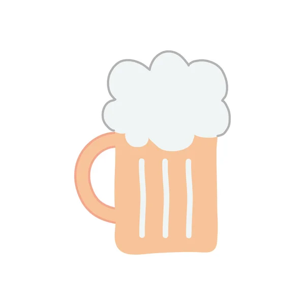 Beer mug icon, flat style — Stock Vector