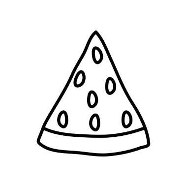 Karpuz meyve ikonu, çizgi biçimi