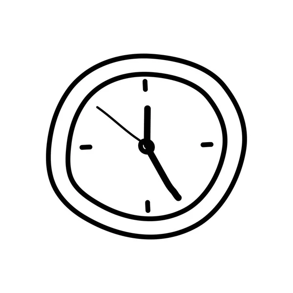 Ρολόι ώρα εικονίδιο, στυλ γραμμής — Διανυσματικό Αρχείο