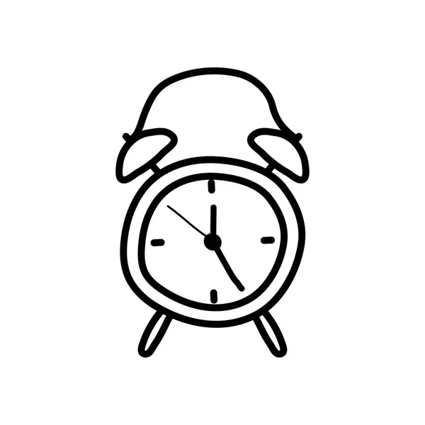 Icono del reloj despertador, estilo de línea — Vector de stock