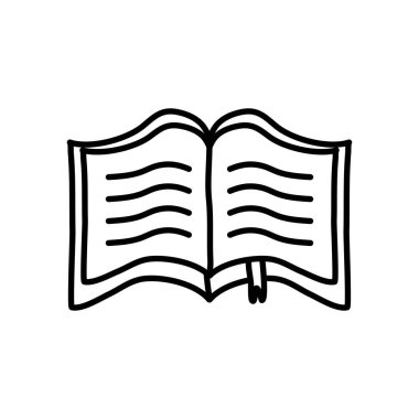 kitap açık simge, satır biçimi