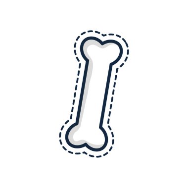 yamalar konsept, kemik simgesi, çizgi renk biçimi