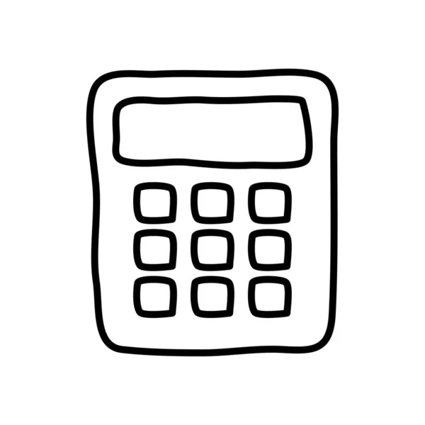 Calculator finance icon, line style — Stock Vector