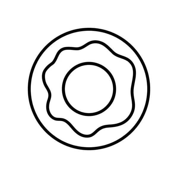Dulce donut icono, estilo de línea — Archivo Imágenes Vectoriales