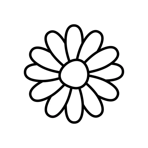 Niedliche Blume Symbol, Linie Stil — Stockvektor