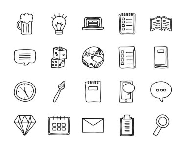 bira kupası ve doldurma simgesi seti, satır biçimi