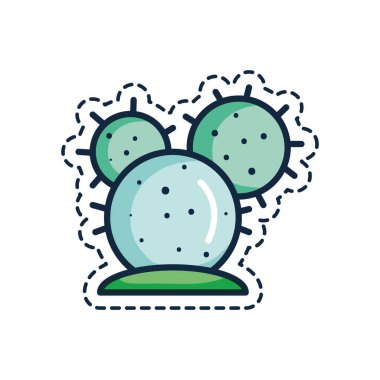 yamalar konsept, kaktüs simgesi, çizgi renk biçimi