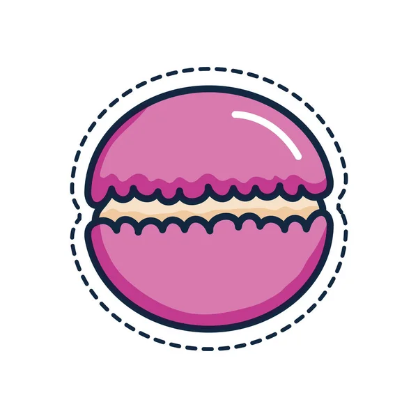 Patches concept, sweet macaron icon, line color style — Stock Vector