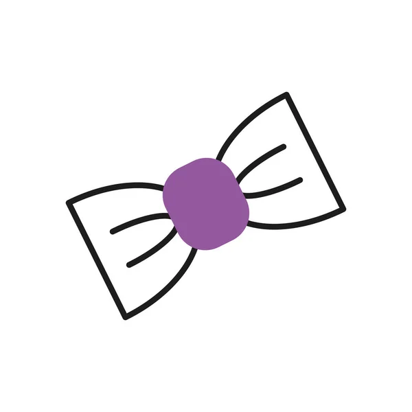 Papillon icona, metà linea mezzo colore stile — Vettoriale Stock