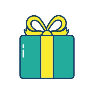 hediye kutusu simgesi, satır ve doldurma biçimi