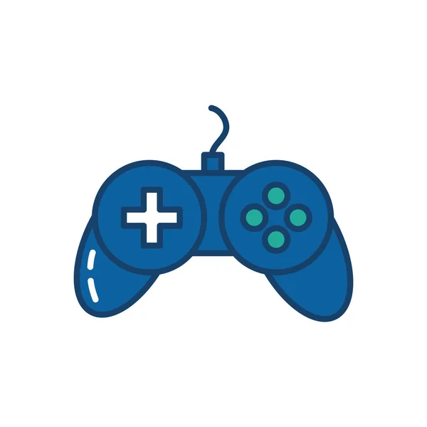 Videojáték vezérlő ikon, vonal és töltés stílus — Stock Vector