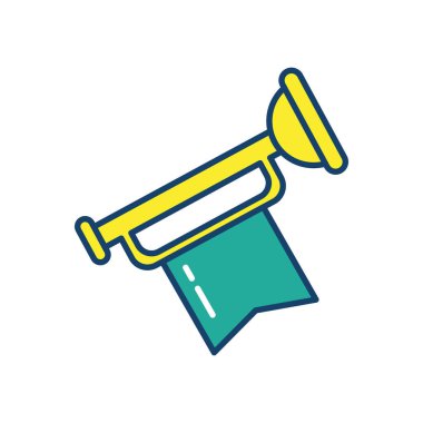 Bayrak simgesi, satır ve doldurma biçimi ile trompet