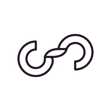 Soyut çemberler çizgi biçim vektör tasarımını şekillendirir