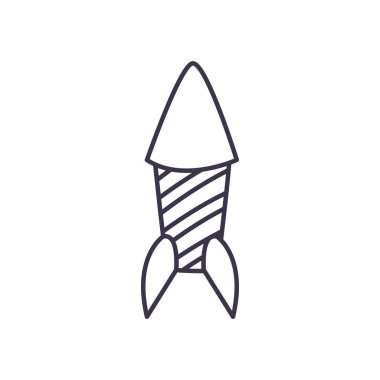 Çizgili roket çizgisi biçim vektör tasarımı