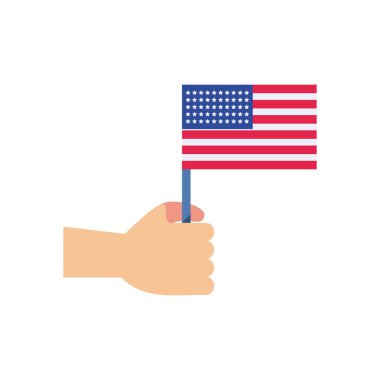 ABD bayrağının düz stil vektör tasarımı