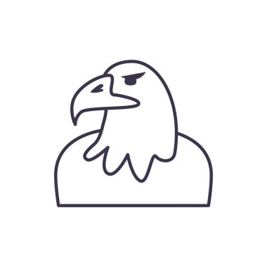 Isolated eagle bird line style icon vector design