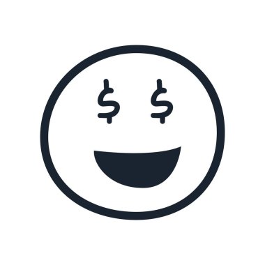 para emoji yüz çizgisi biçim vektör tasarımı