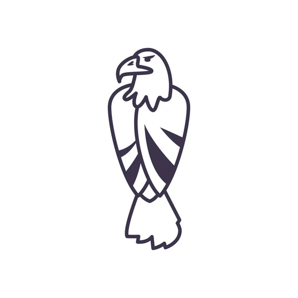 Isolated eagle bird line style icon vector design — Wektor stockowy