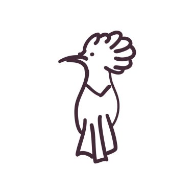 Kuş çizgi çizgi çizgi biçimi ikon vektör tasarımı