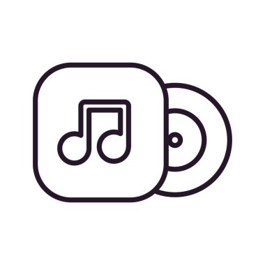 Mosic note ve vinil satır biçimi vektör tasarımı