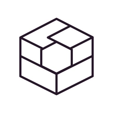 Soyut altıgen şekil çizgisi biçim vektör tasarımı