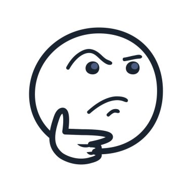emoji yüz çizgisi biçim vektör tasarımı