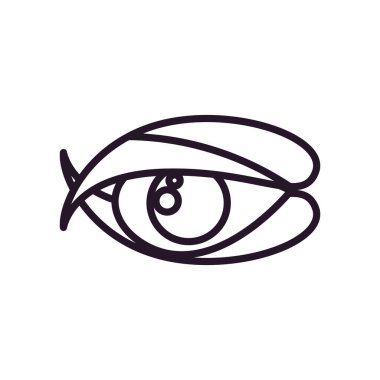 Soyut göz çizgisi biçim vektör tasarımı