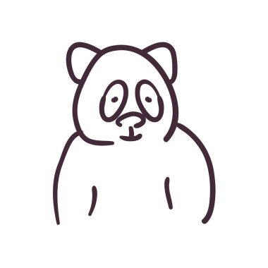 panda ayı çizgi çizgi çizgi çizgi çizimi biçim vektör tasarımı