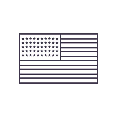ABD bayrak hattı biçim vektör tasarımı