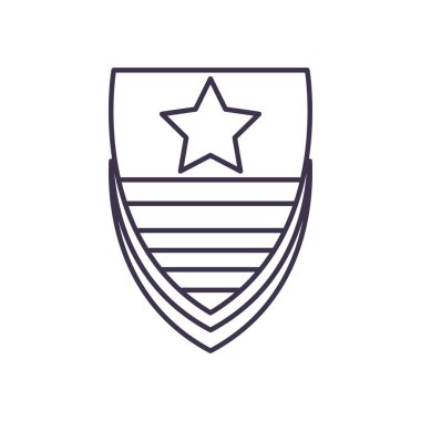 Usa bayrak kalkan çizgisi biçim vektör tasarımı