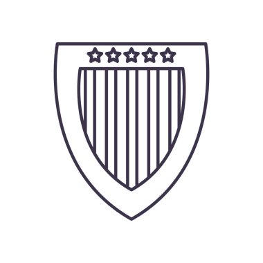 Usa bayrak kalkan çizgisi biçim vektör tasarımı