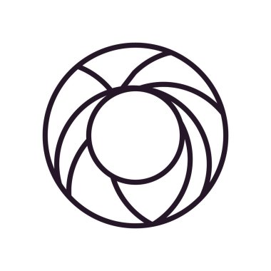 Soyut çember biçim çizgisi biçim vektör tasarımı