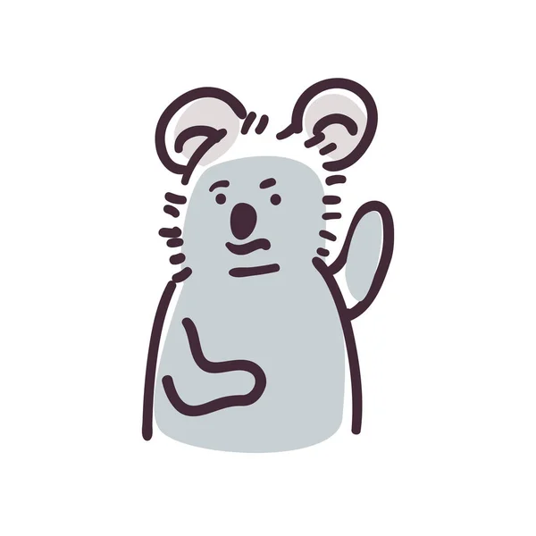 Desenho animado koala design vetor ícone de estilo plano — Vetor de Stock