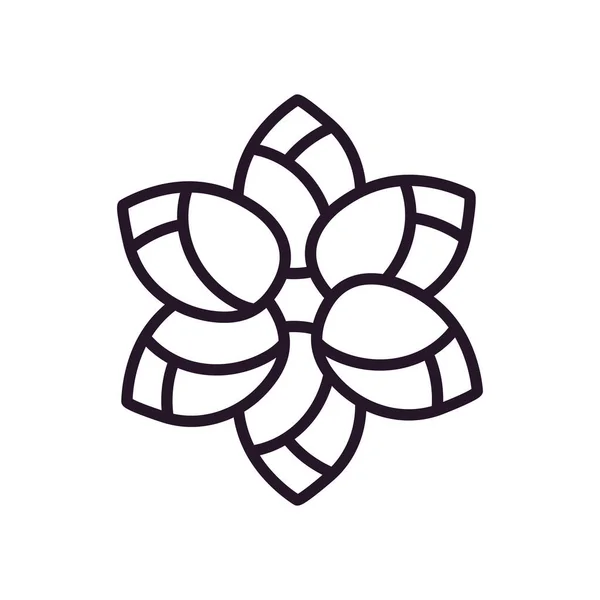 Fleur ligne style icône vecteur conception — Image vectorielle