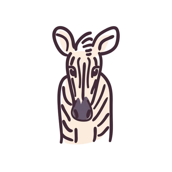 Desenho animado zebra design vetor ícone de estilo plano —  Vetores de Stock