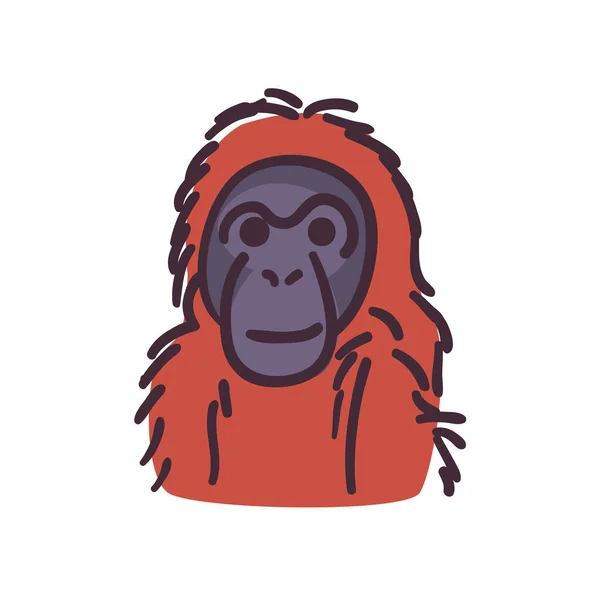 Desenho animado de macaco design de vetor ícone de estilo plano —  Vetores de Stock