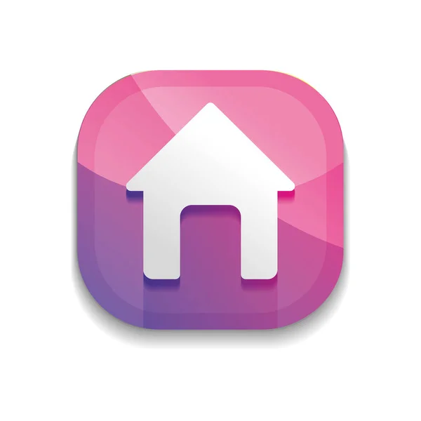 Mobilalkalmazás gombok koncepció, otthoni szimbólum, ház ikon, részletes tervezés — Stock Vector