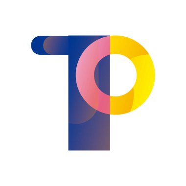 Soyut t şekil gradyan biçim vektör tasarımı