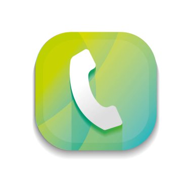 mobil uygulama düğmeleri konsepti, telefon simgesi, ayrıntılı tasarım